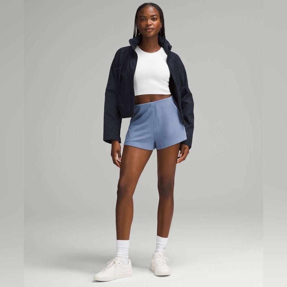 🆕💙 Lululemon Ribbed Softstreme High Rise Short 2” - Oasis Blue